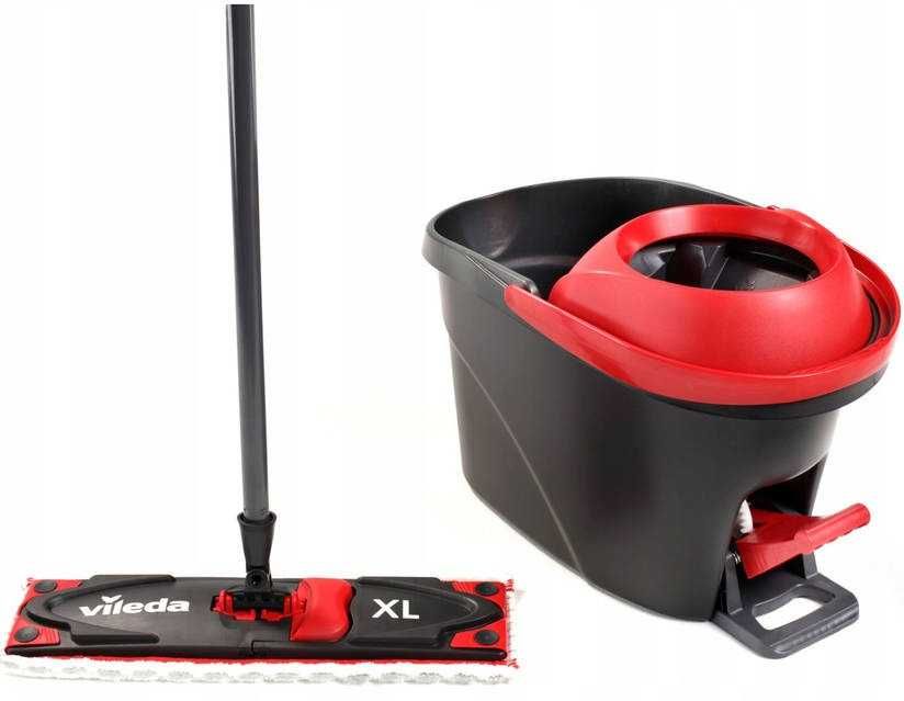 Vileda Ultramax Turbo XL  набір для прибирання, швабра XL 42 см відро 13 л з педальним віджимом