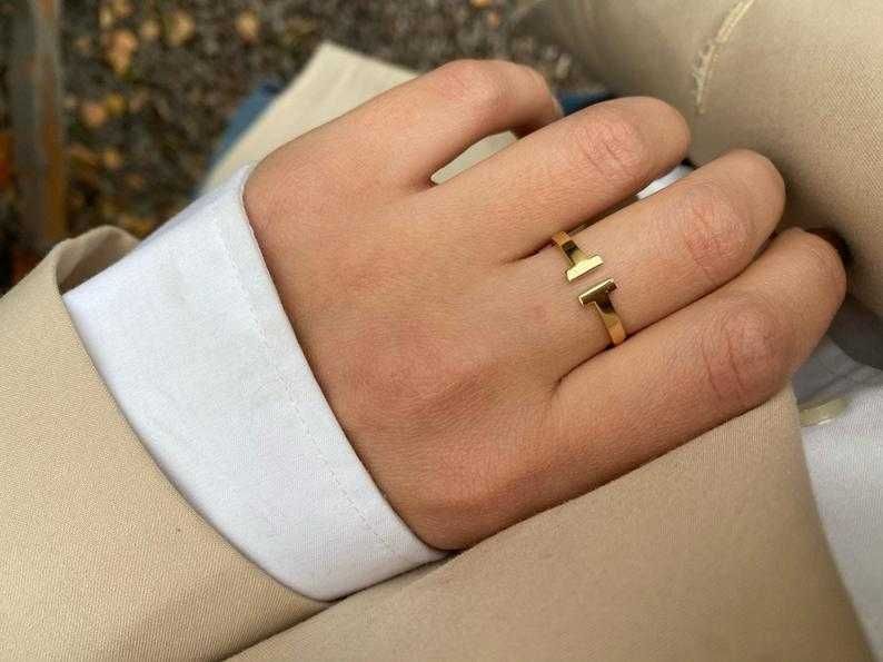 Кольцо женское Tiffany из желтого золота