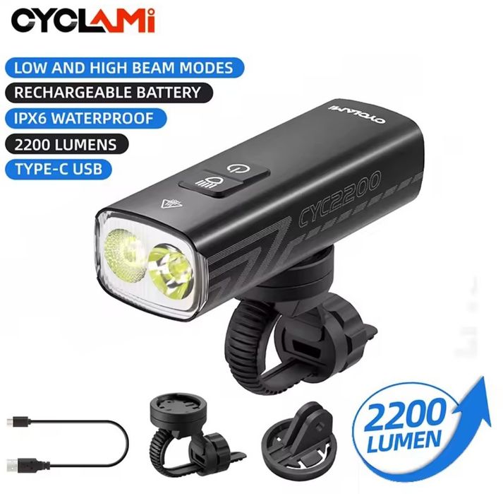 Велофонарь павербанк 4500mah