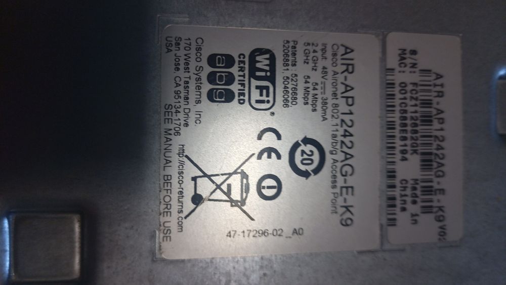 Router Cisco Air e Thomson TG