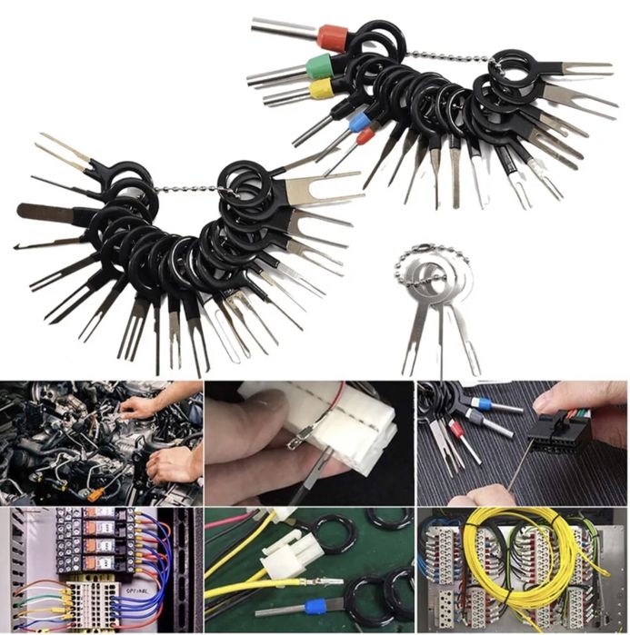 Набор экстракторов для извлечения пинов контактов из разъемов 41 шт