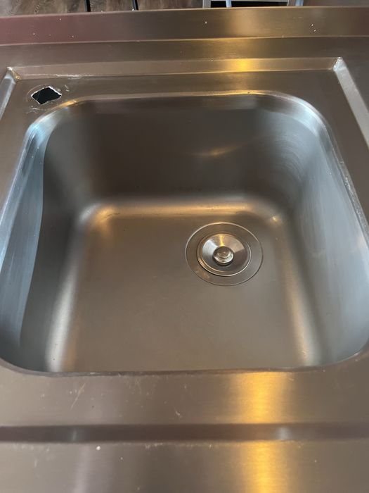 Bancada inox cuba e tulha grande