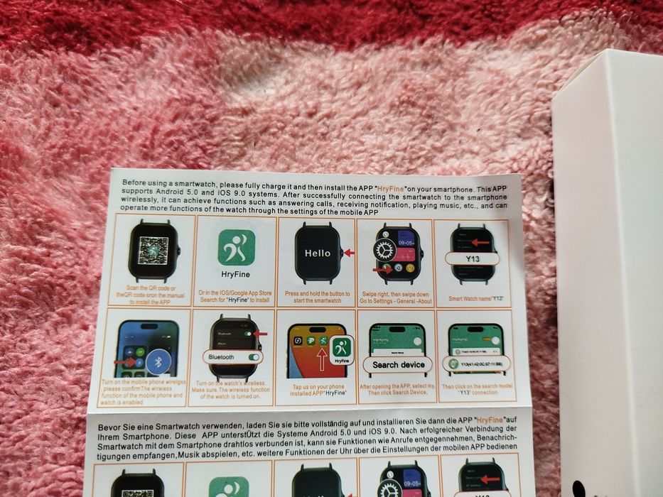 Smartwatch Y13 • fitness + powiadomienia + krokomierz  • Android i iOS