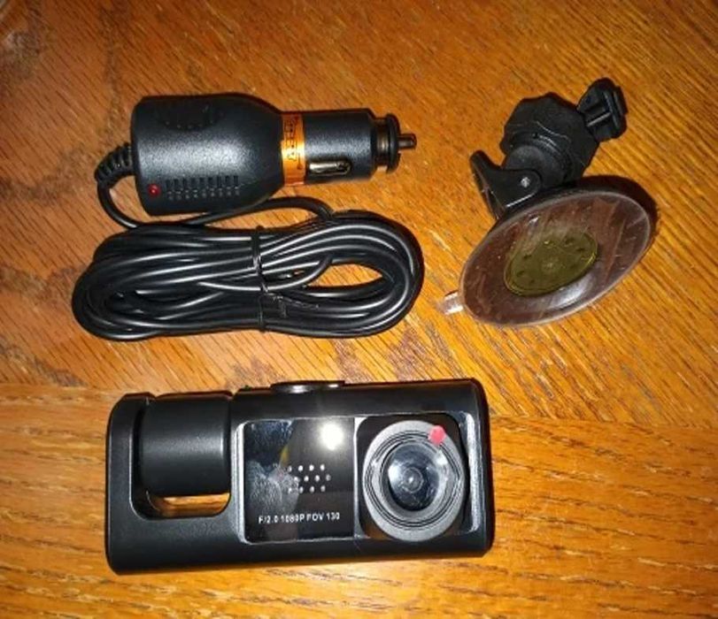 Видеорегистратор с ИК-ночным видением — 3 камеры, запись по циклу