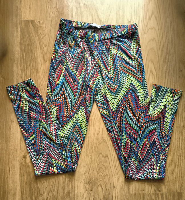 Kolorowe legginsy, rozmiar S