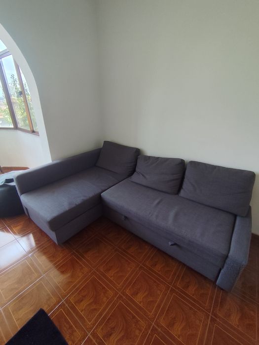 Sofá-Cama de Canto com Arrumação IKEA FRIHETEN (Cizento Escuro)