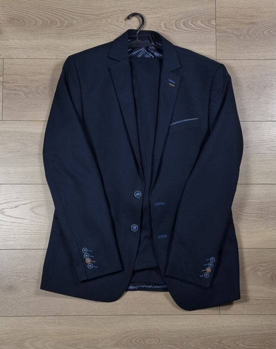 Garnitur męski komplet (marynarka+spodnie), elegancki, jak nowy