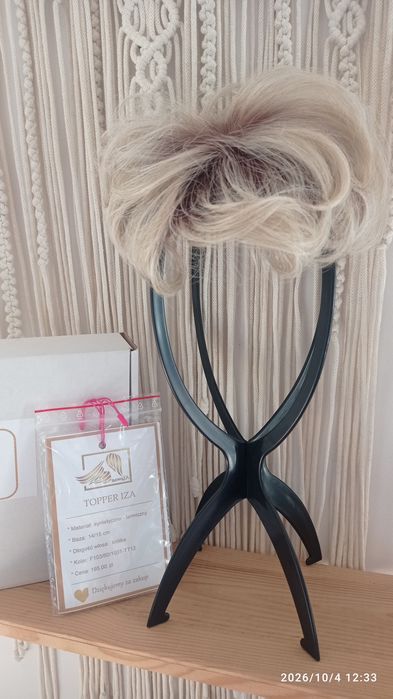 Toper krótki light blonde włosy syntetyczno-termiczne