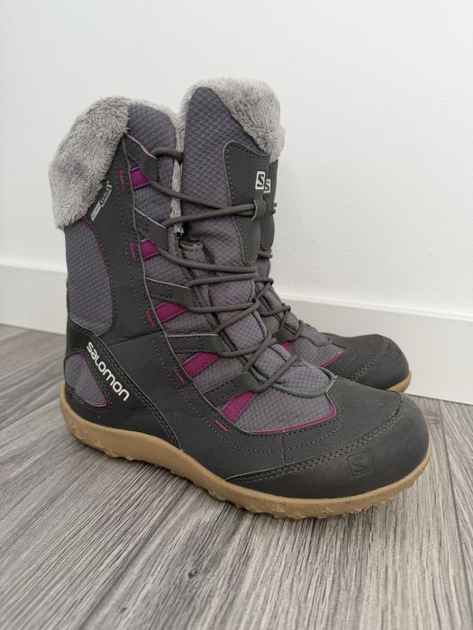 Damskie śniegowce marki Salomon, model Leone TS CS Waterproof 38