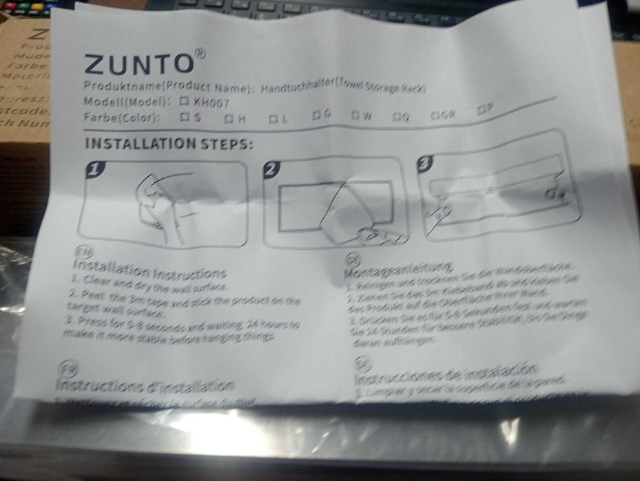 Suporte de Toalhas ZUNTO – Aço Inoxidável Escovado (40cm)