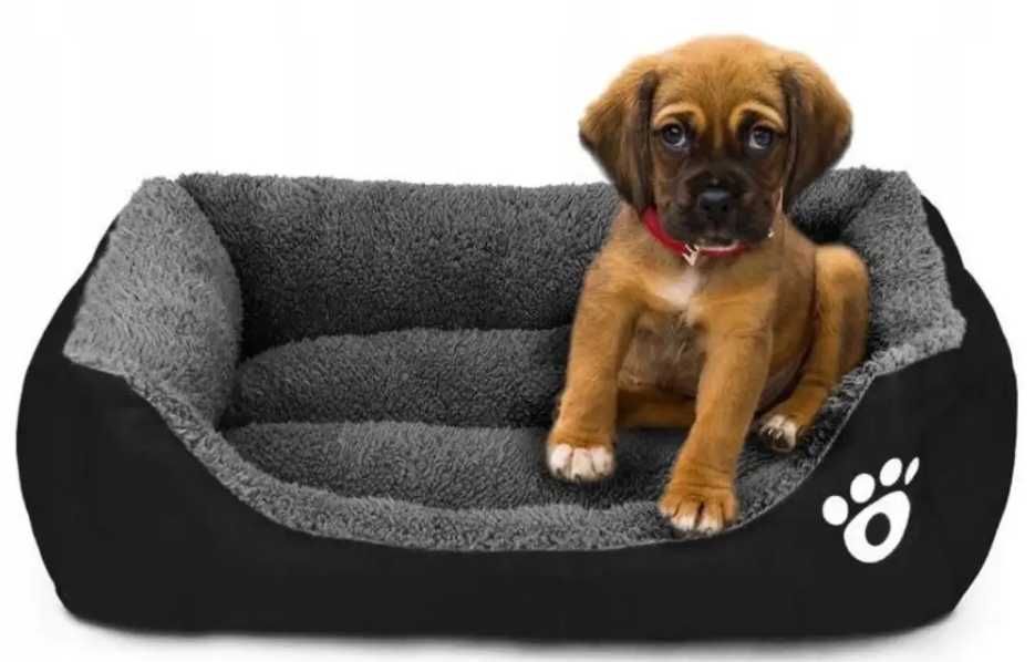 Лежанка пуф зимова м'яка для тварин котів собак р.L, чорна/сіра/зелена