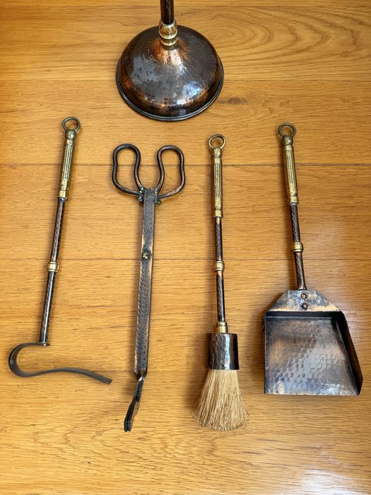 Pecas de lareira em bronze