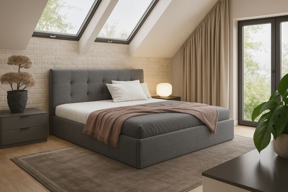 Łóżko tapicerowane CANDY2 z pojemnikiem 90/120/140/160/180/200x200