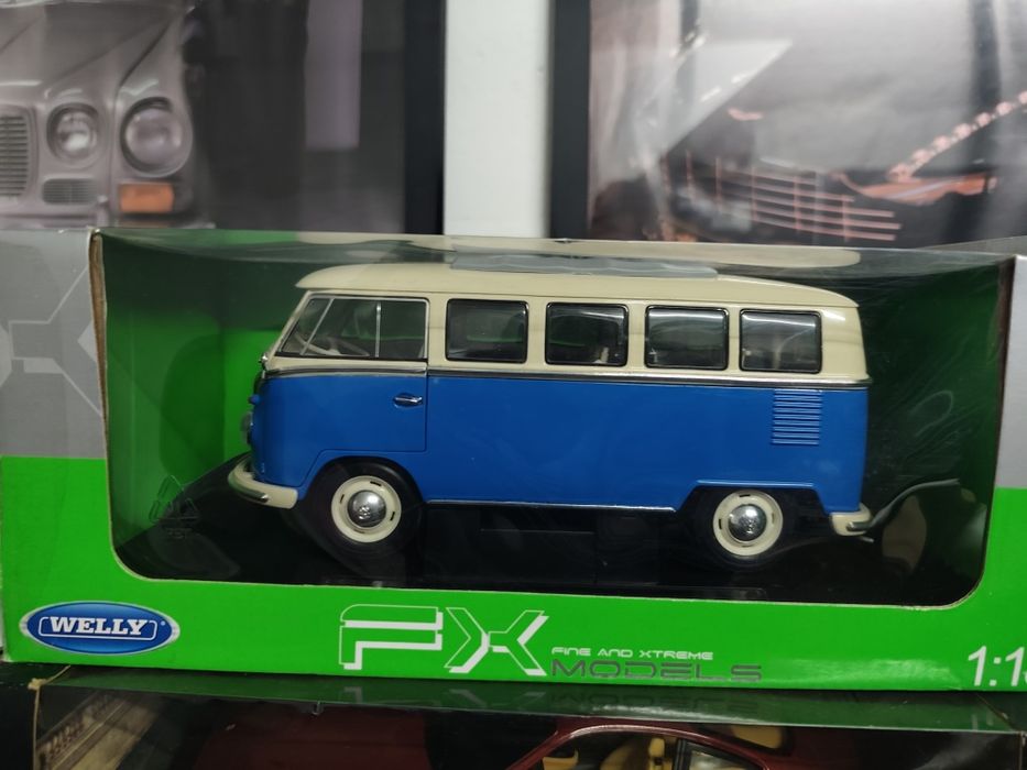1/18 VW T1 pão de forma welly carro coleção miniatura