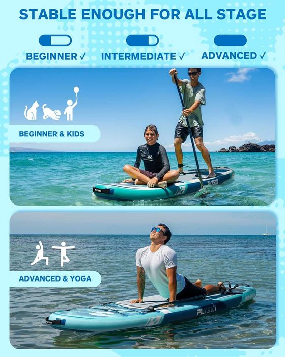 Надувна SUP дошка для плавання FLYSKI 335 см Forge Blue