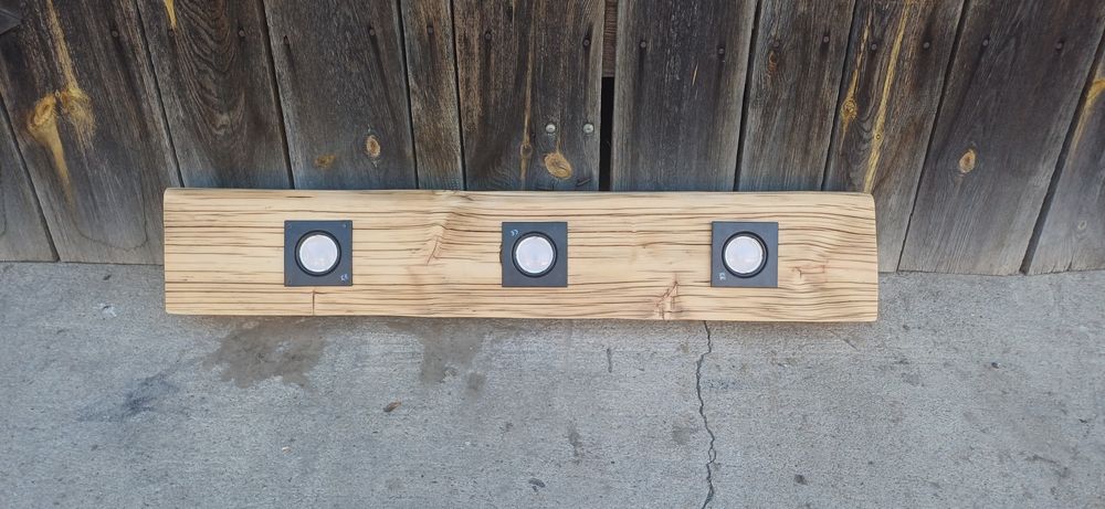 Lampy altanowe drewniane LED wiszące na linach retro/vintage/oldschool