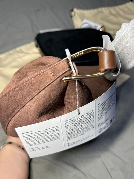 Polene сумка чорна , шоколадна | натуральна замша