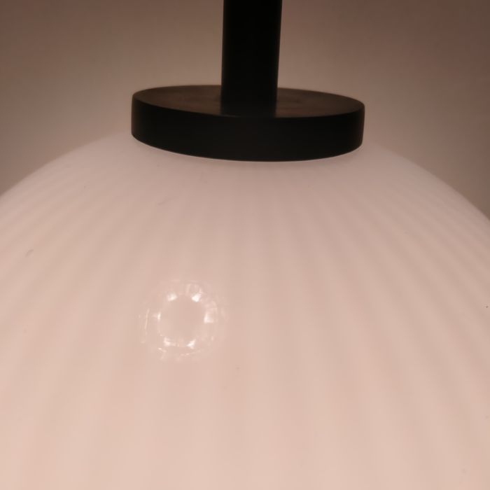 Lampa sufitowa duża biała kula Prl