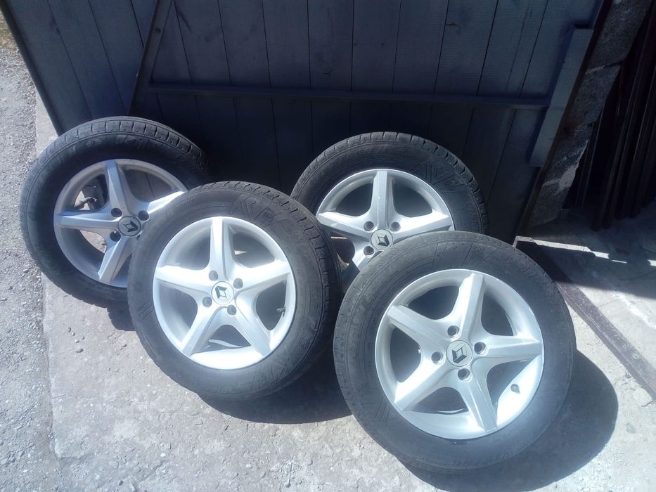 Koła Alufelgi 14" Renault Dacia 4x100 z oponami letnimi  VIKING 175/65 R14 - stan bardzo dobry