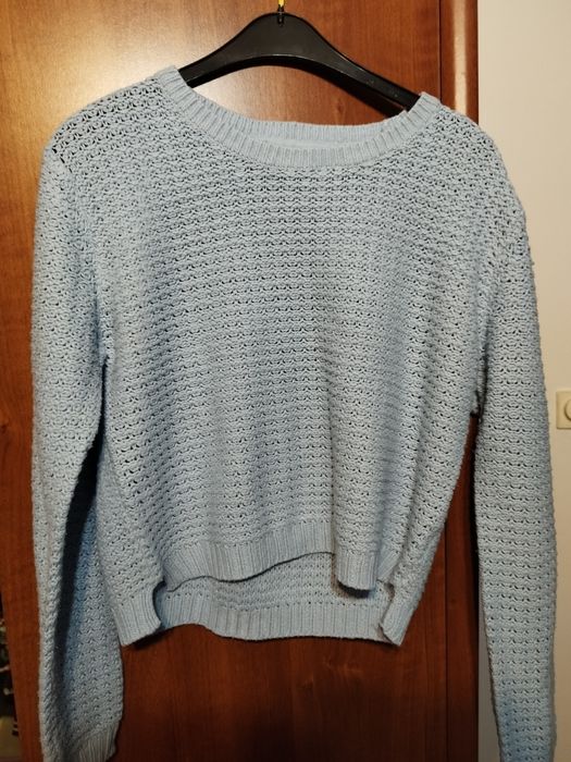 Sweter damski błękitny