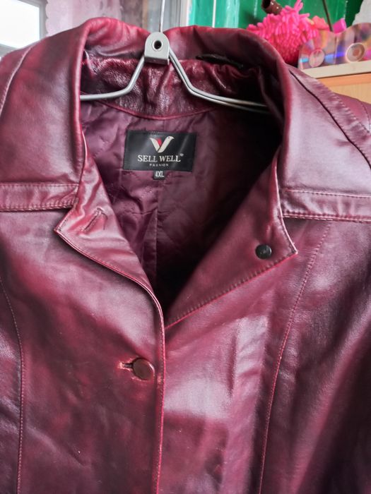 Кожаный плащ 52-54 р