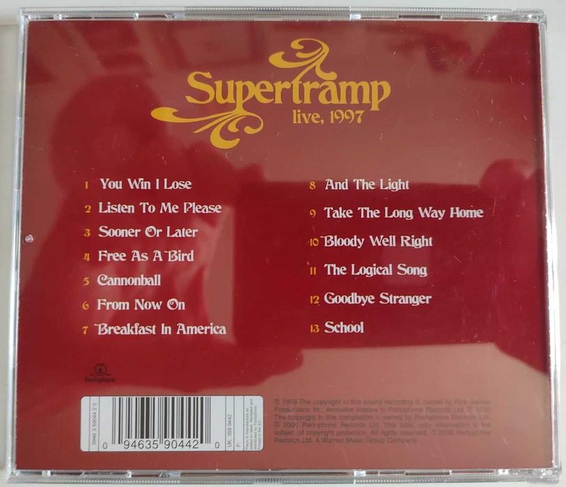 Supertramp live 1997 - CD