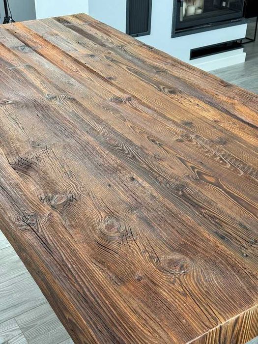 Blat ze starego drewna na stół, meble na wymiar od 1 m², grub. od 2 cm