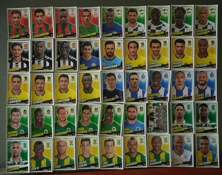 Lotes de cromos "Futebol 2015/16" (listas na última foto)