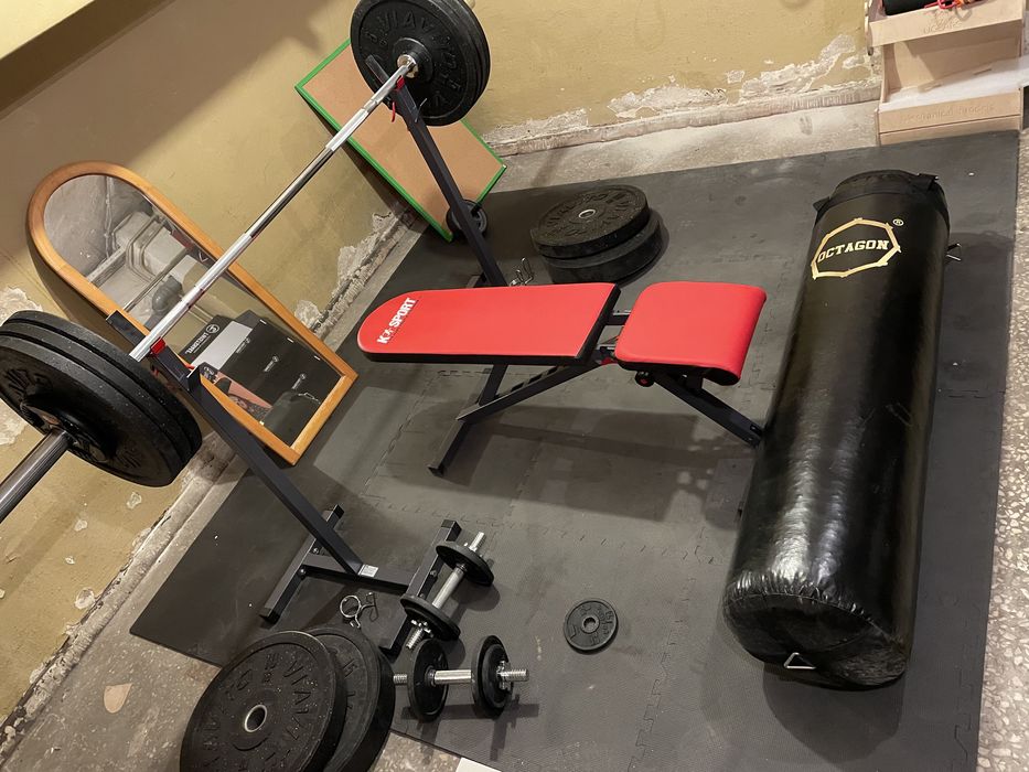 Siłownia K Sport Octagon | Ławka do wyciskania, gryf olimpijski