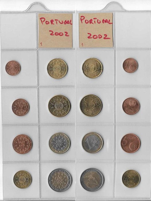 Portugal  - - - ( Euros )  - - 2002 - Set Anual de Moedas