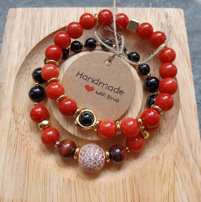 Bransoletki 2w1 z kamienia naturalnego Handmade