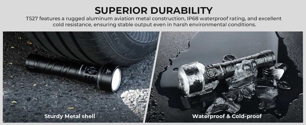 Latarka wielofunkcyjna Wurkkos TS27 3200lm akumulator 15000mA powerban