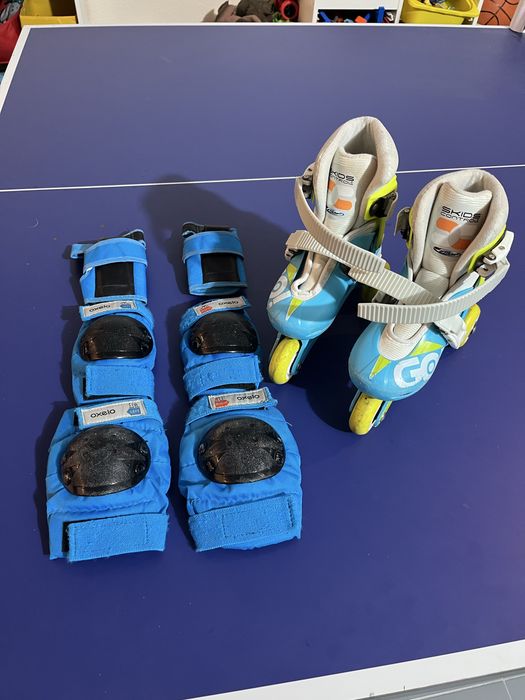Patins e proteções infantis