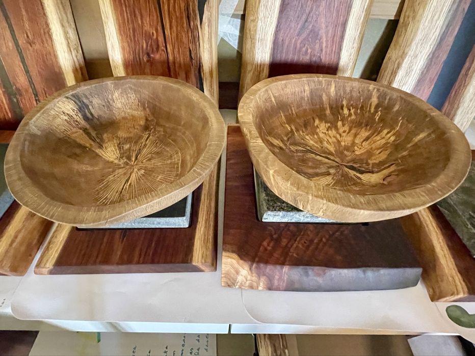 Fruteira de madeira natural