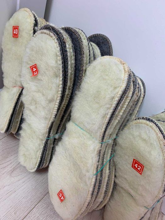 Зимние стельки для обуви из овчины