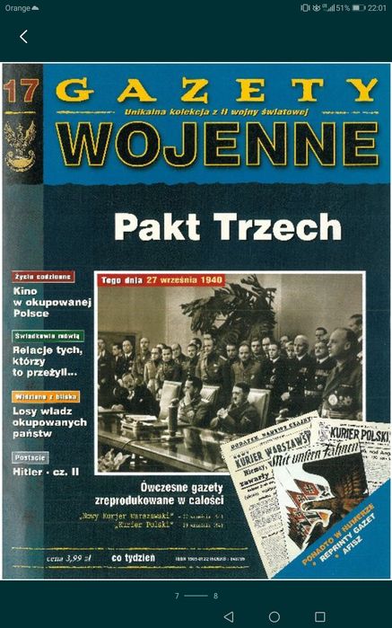 Zestaw czasopism Gazety wojenne