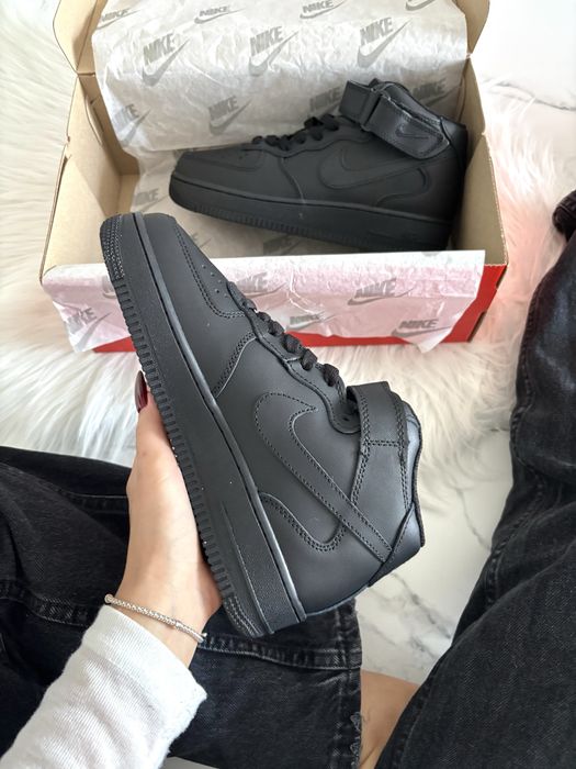 Nike Air Force 1 Classic High Black ХУТРО