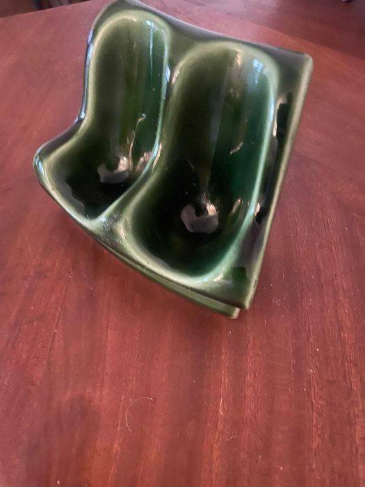 Suporte duplo para cachimbo em cerâmica modernista SECLA