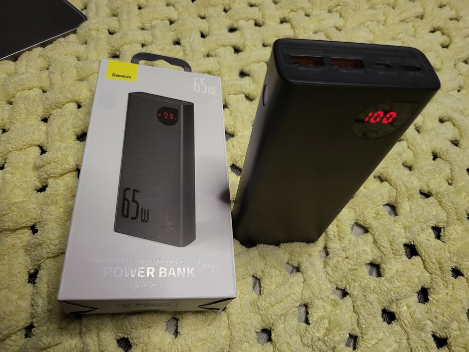 Новий Baseus Adaman Metal Digital Display 20000 мАг 65 Вт, Black