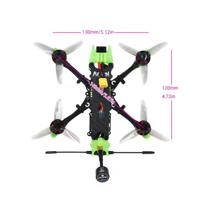FPV дрон (квадрокоптер) Angel-30 ELRS 2.4, Analog VTX 5.8 GHz