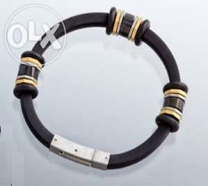 Pulseira em Aço e Borracha para Homem (REF.915221) - NOVA!!!