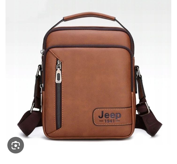 Torba męska Saszetka Nerka Brązowa skórzana