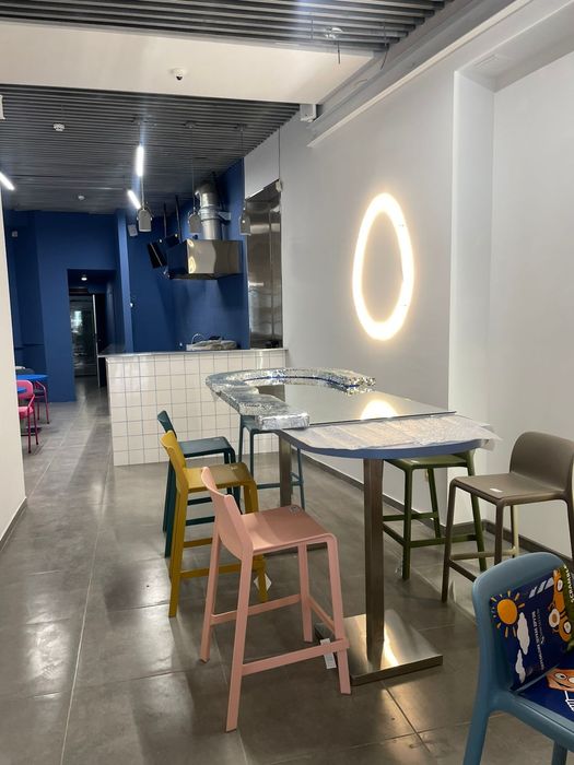 База ніжка нержавійка для напівбарного столу