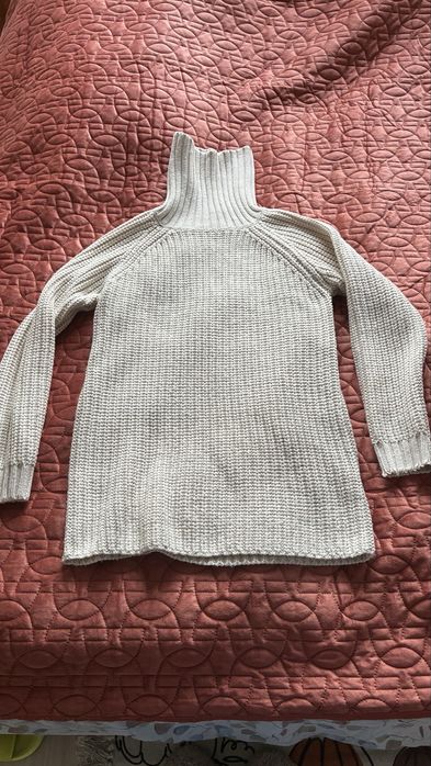 Sinsay XS/34 bezowy golf ala dziergany