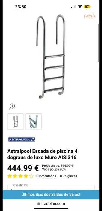 Vendo escadas Astral
4 degraus
Está como nova
300 €