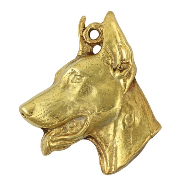 Doberman naszyjnik pozłocony w pudełku Art-Dog