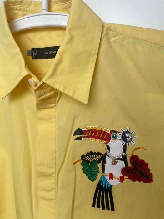 Dsquared2 piękna koszula damska z papugą 42IT 36/38