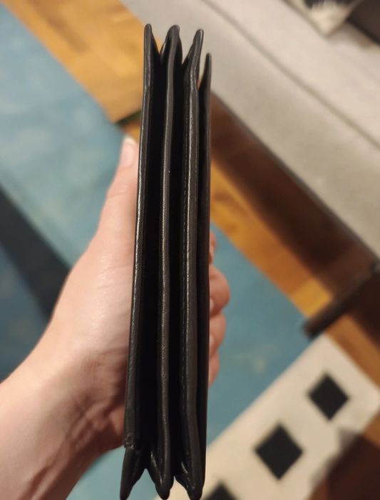 Nowy skórzane czarny portfel Valentini