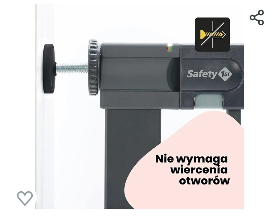 Bramka ochronna na schody hauck 73-80 cm