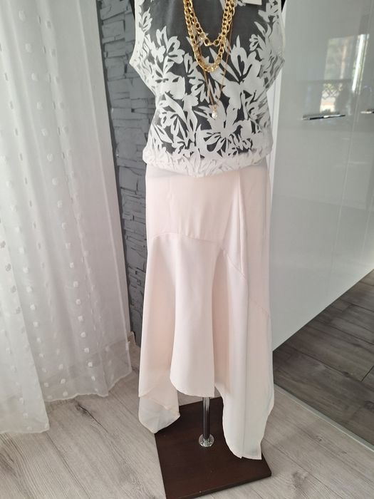 Prześliczna asymetryczna spódnica midi/maxi  xl xxl
